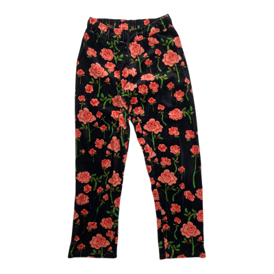 Mini Rodini velour pants, roses | 140/146cm