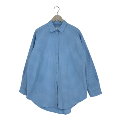 Makia woven shirt, blue grid | man M