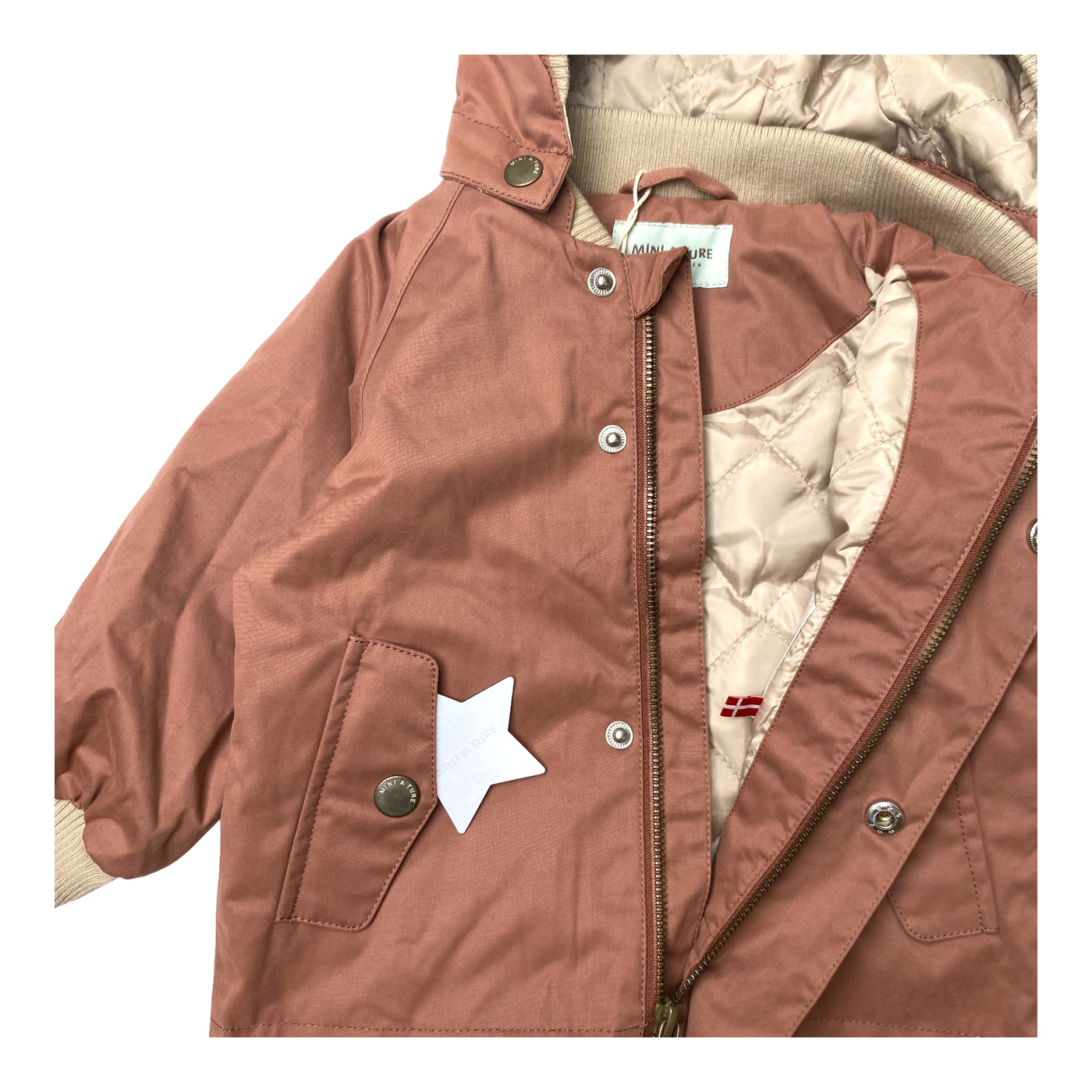 Mini A Ture wally midseason parka, wood rose | 74cm