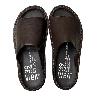 VIBAe Saint Tropez leather sandals, cocoa brown | 39