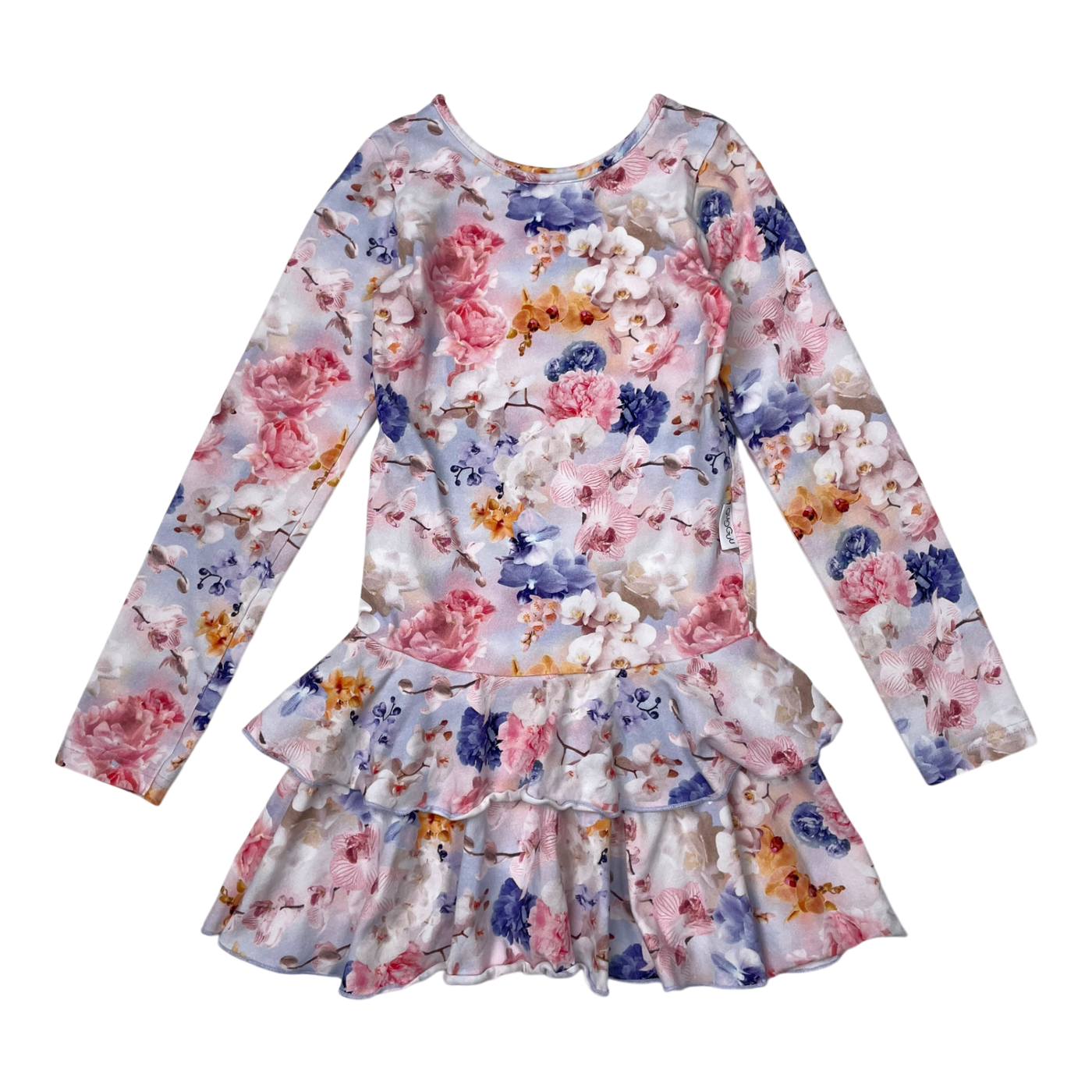 Gugguu frilla dress, flower | 122cm