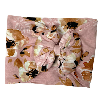 Kaiko bow headwrap, flower | 3-6m