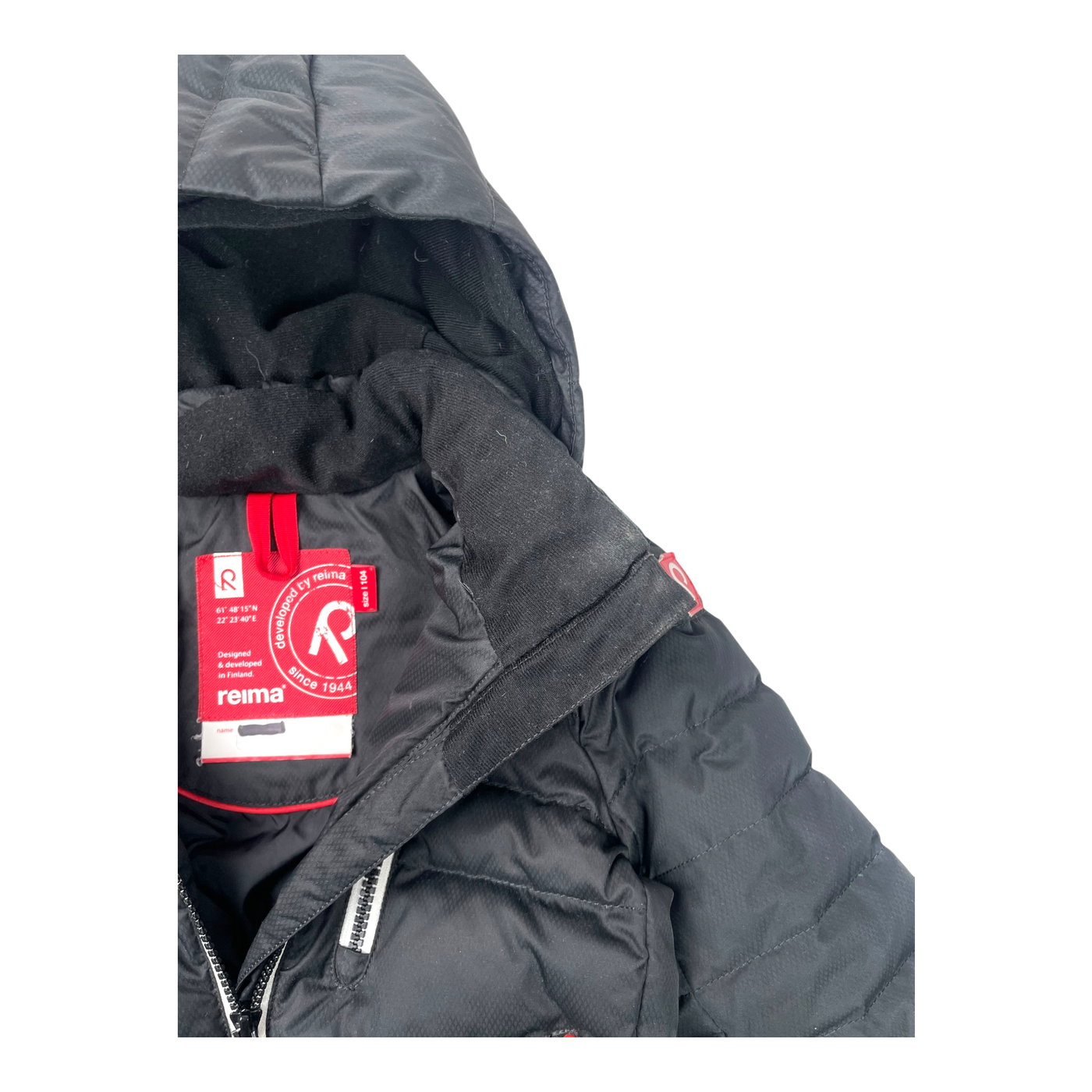 Reima down jacket, black | 104cm