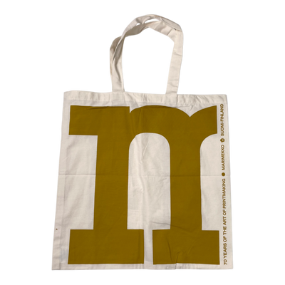 Marimekko logo bag, ivory & gold | onesize