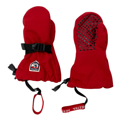 Hestra fjellvotten winter mittens, red | 10-11y