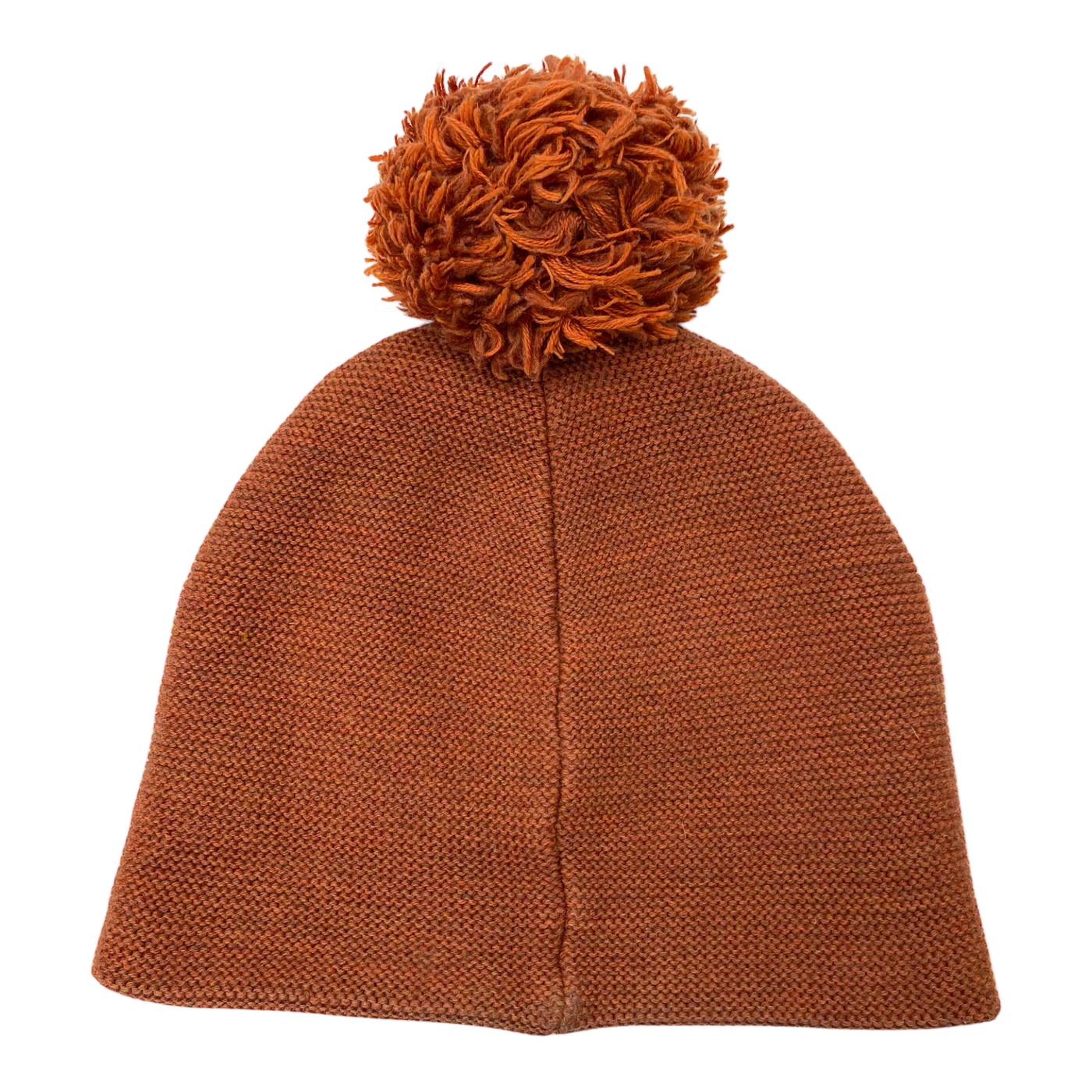 Metsola merino wool beanie with pom, orange | 56/58 cm