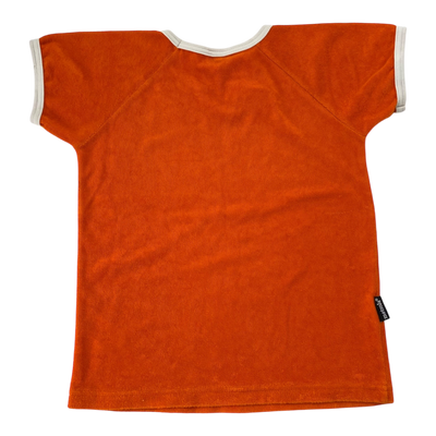 Metsola terry t-shirt, fire orange | 122cm