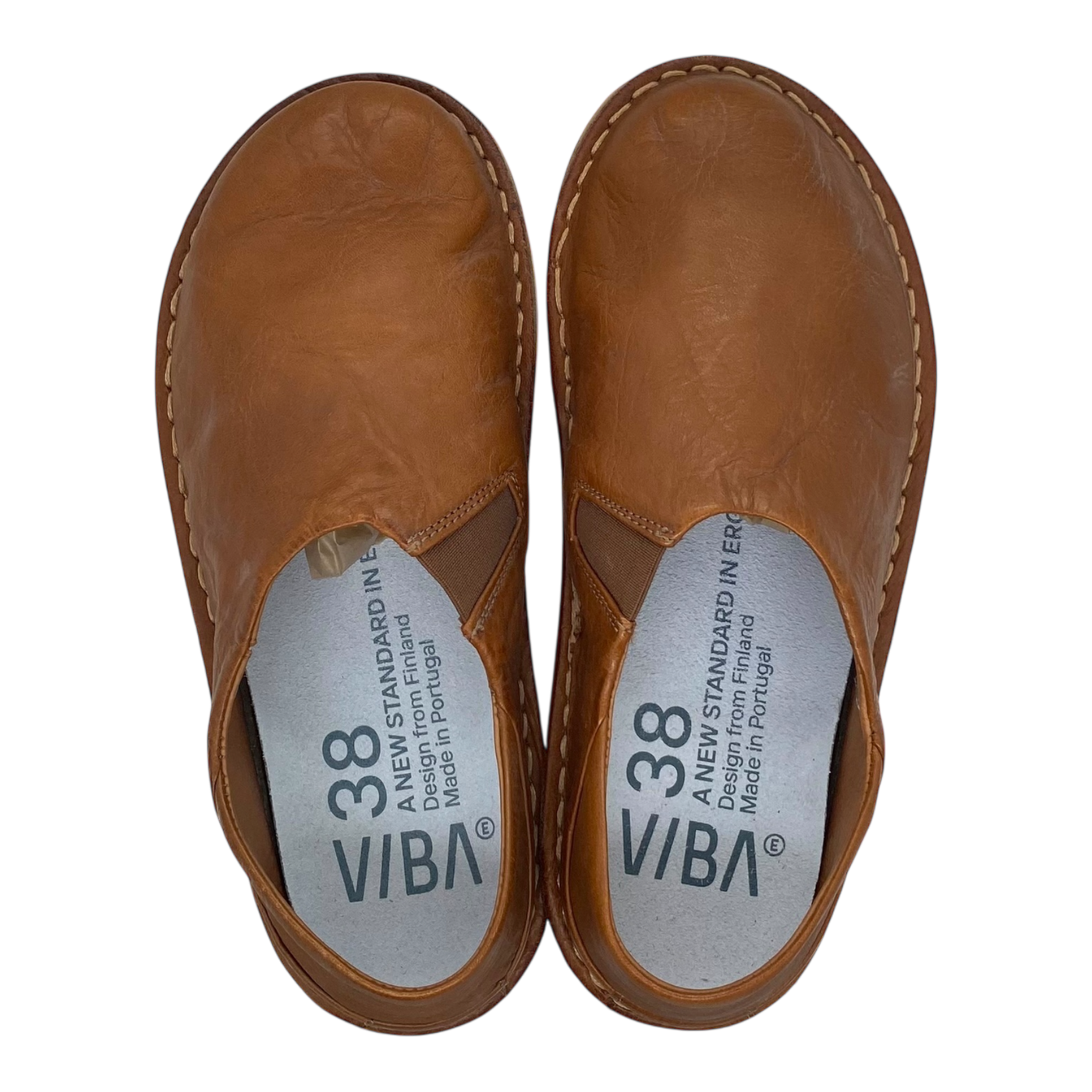 VIBAe Zuma leather shoes, cognac brown | 38
