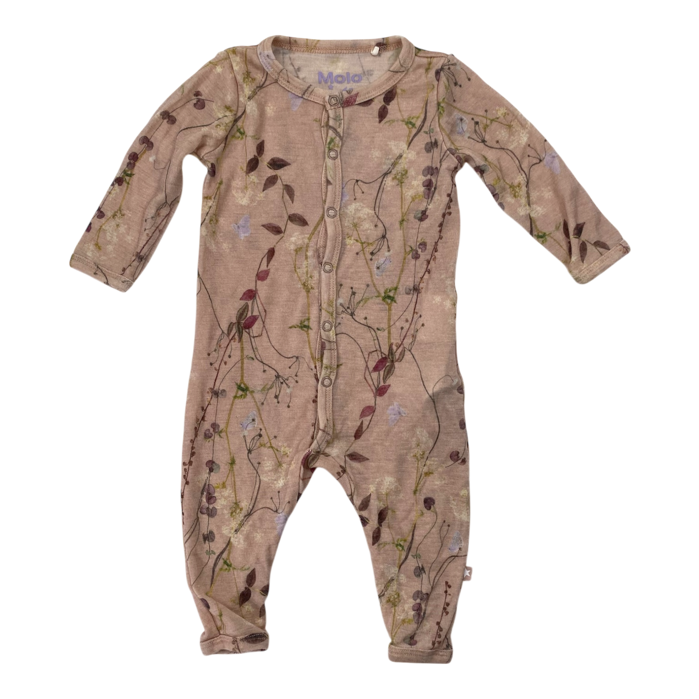 Molo Merino Jumpsuit, Blumen | 62 cm