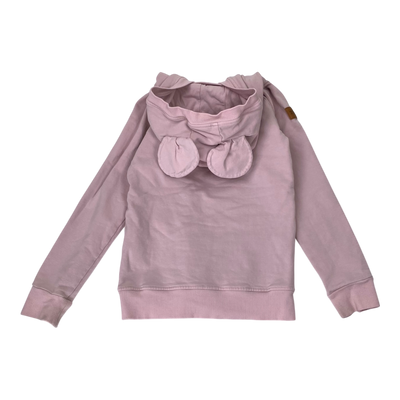 Metsola bear ear hoodie, pink | 122/128cm
