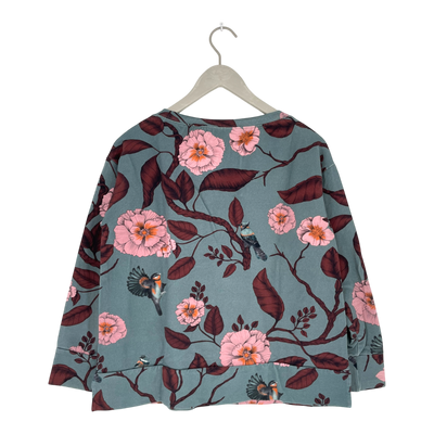 Blaa sweatshirt, flowers | woman M