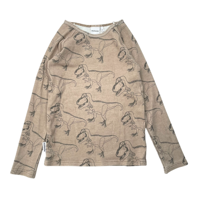 Metsola rib shirt, dino | 122/128cm