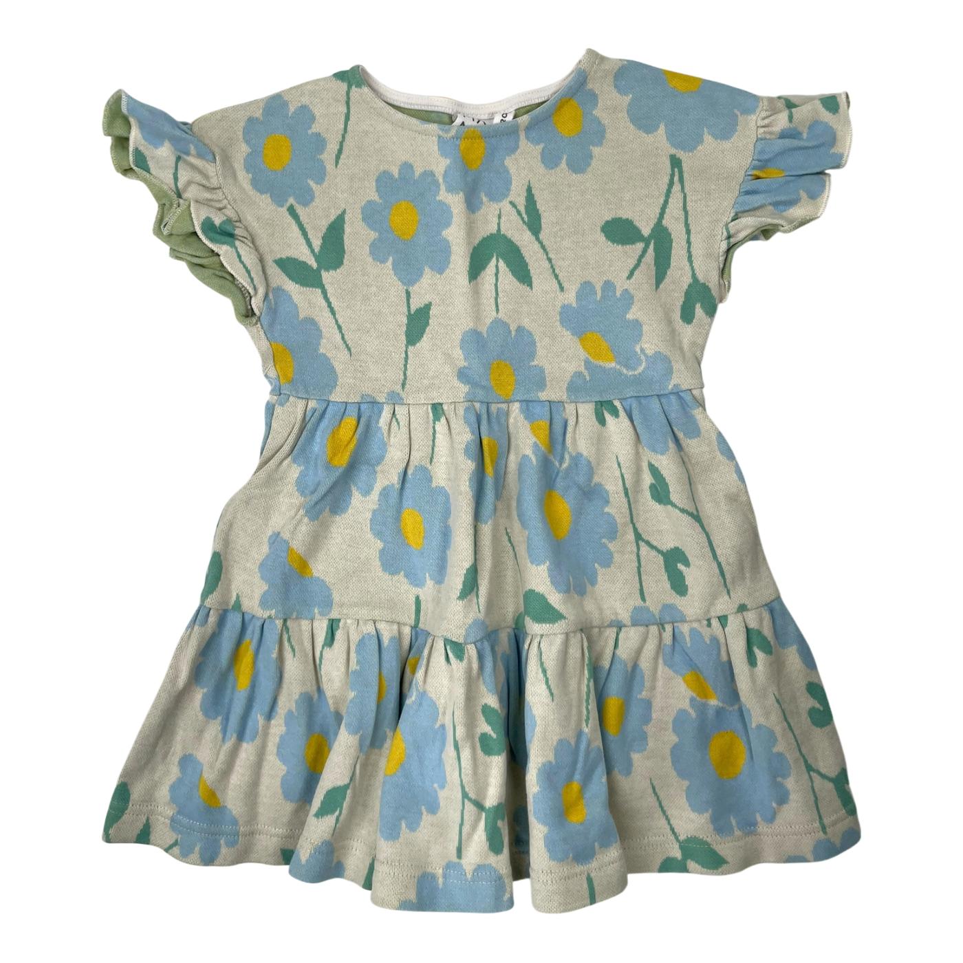Mainio jacquard dress, flowers | 86/92cm