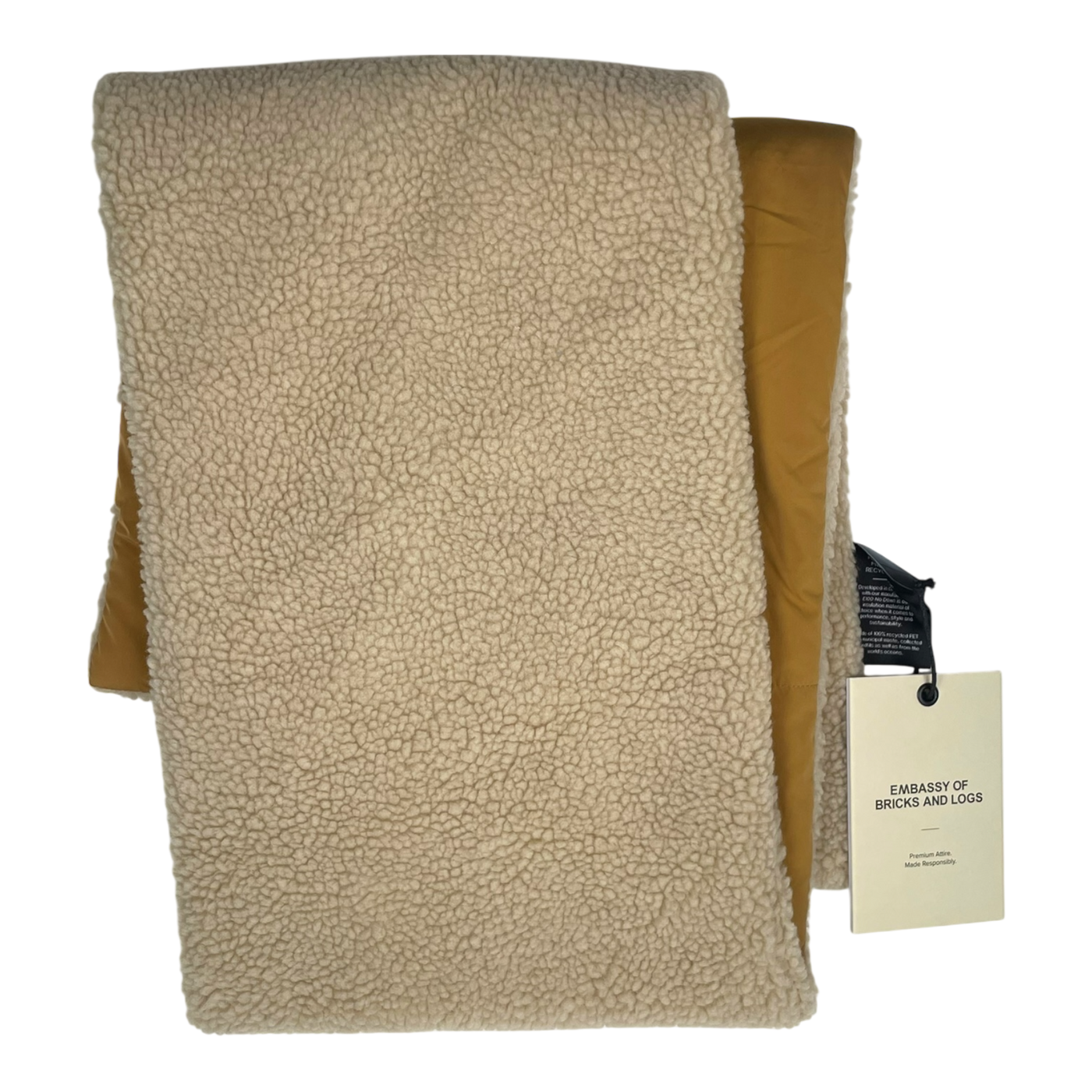 Embassy of Bricks and Logs bayonne sherpa scarf, beige