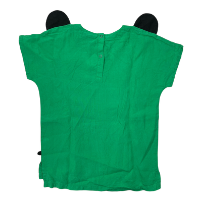 Papu linen t-shirt, lime green | 134/140cm