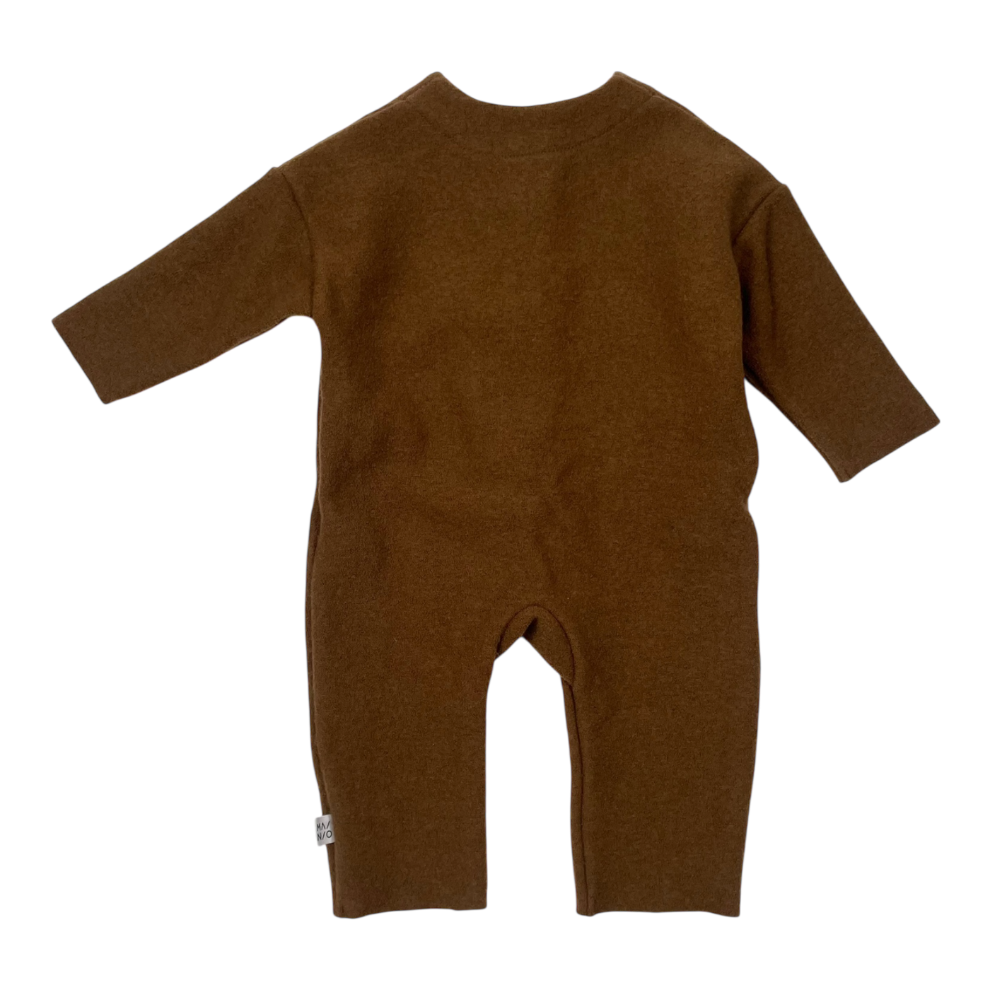 Mainio boiled wool jumpsuit, brown | 62/68cm