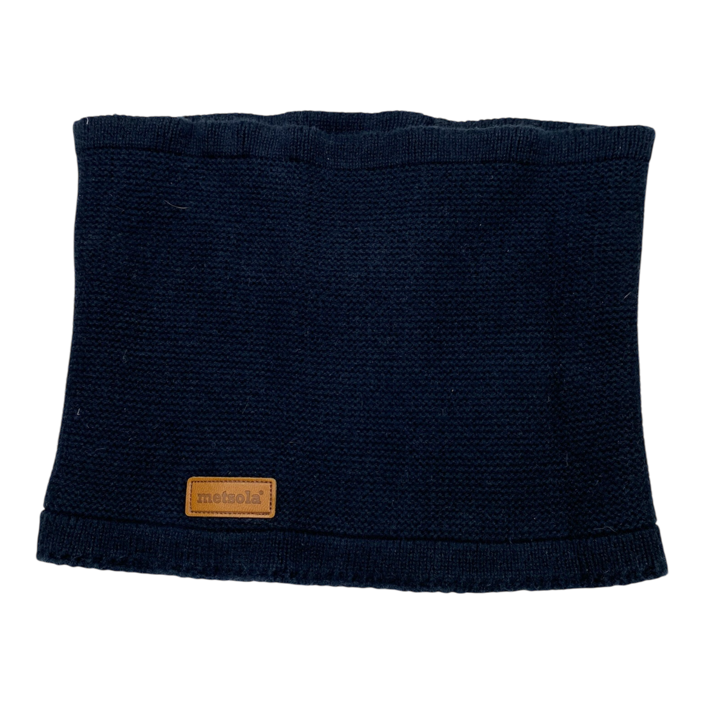 Metsola knit cotton tube scarf, black | onesize