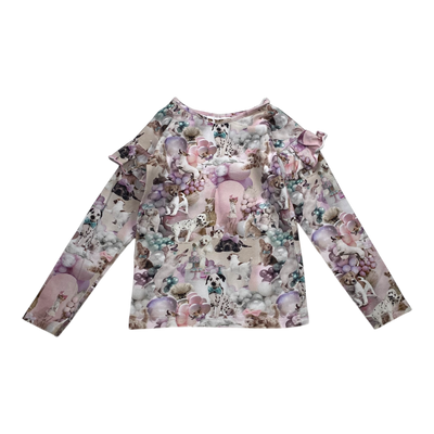 Gugguu frill shirt, pink | 110cm