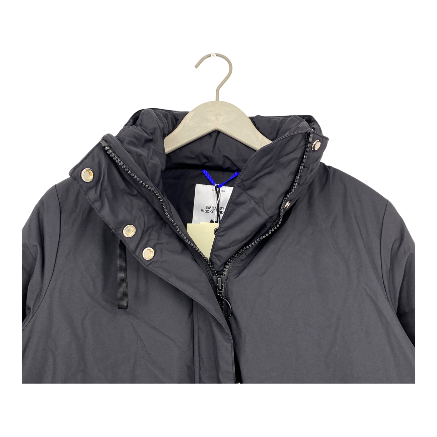 Embassy of Bricks and Logs lami short parka jacket, black | unisex S