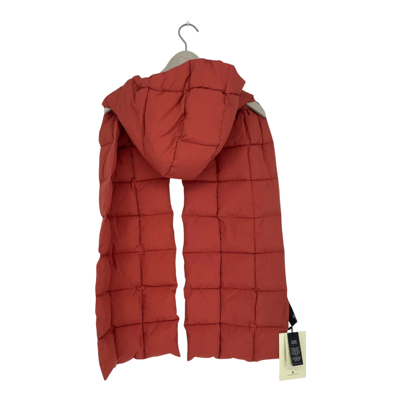 Embassy of Bricks and Logs dublin puffer scarf, brick red