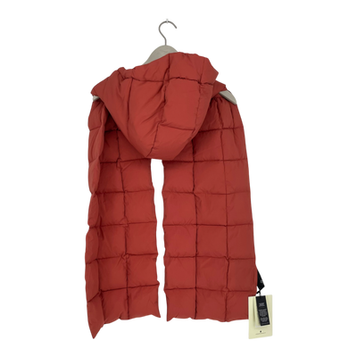 Embassy of Bricks and Logs dublin puffer scarf, brick red