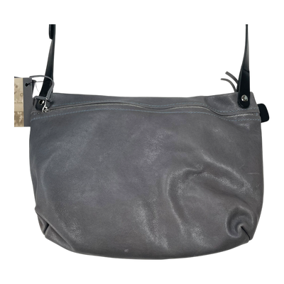 Harold's Bags leather nabuku shoulderbag, grey