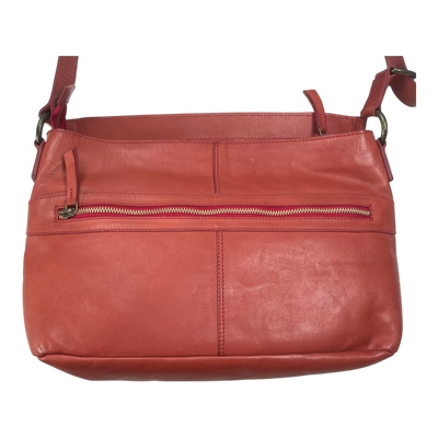 Harold's Bags leather submarine shopper, red