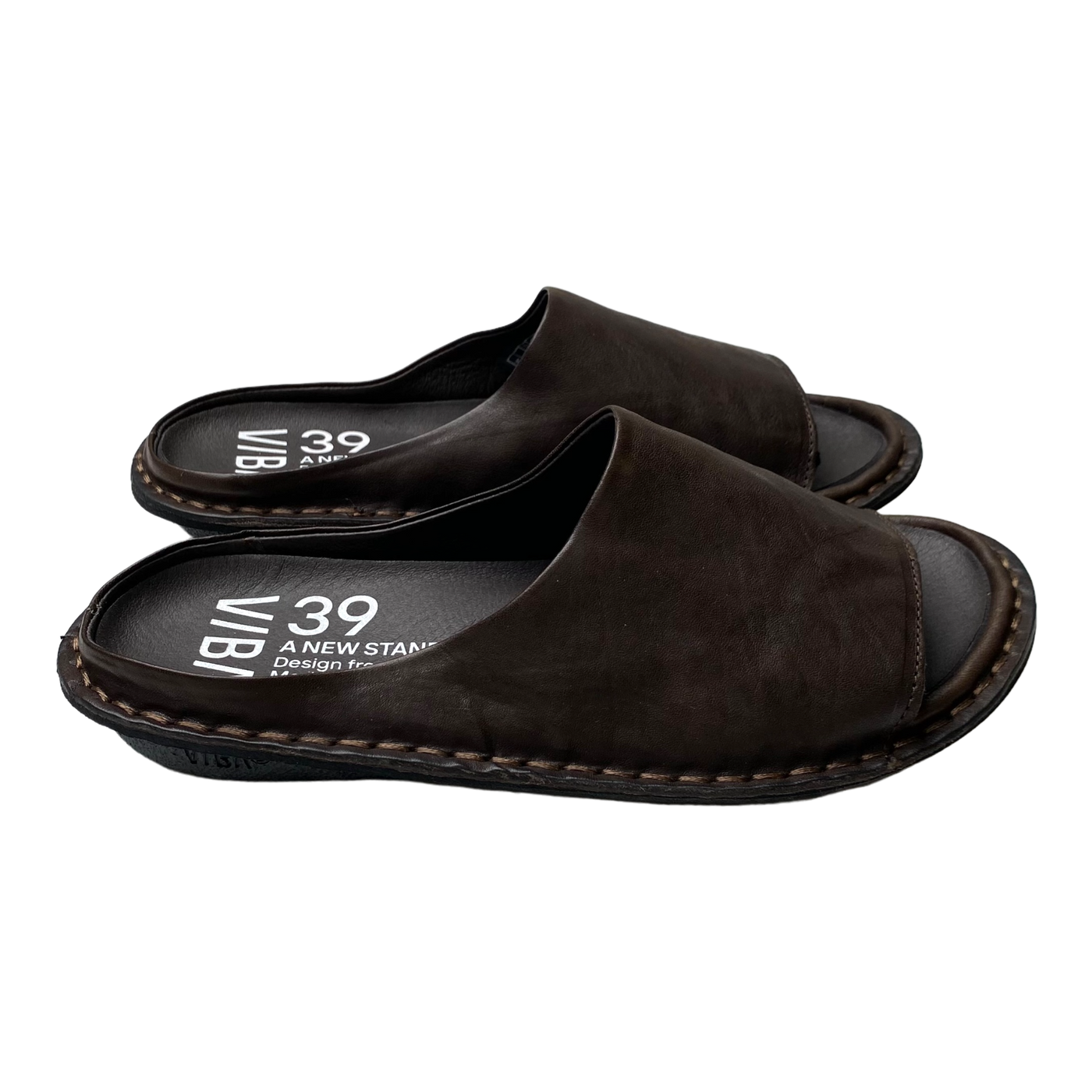 VIBAe Saint Tropez leather sandals, cocoa brown | 39