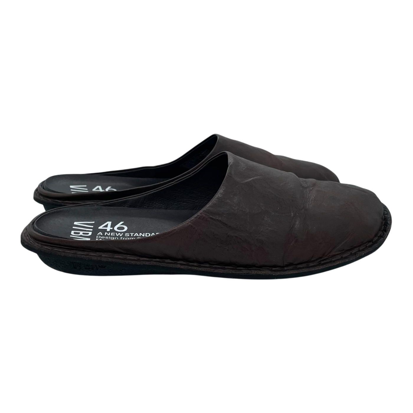 VIBAe Roma leather slippers, cocoa brown | 46