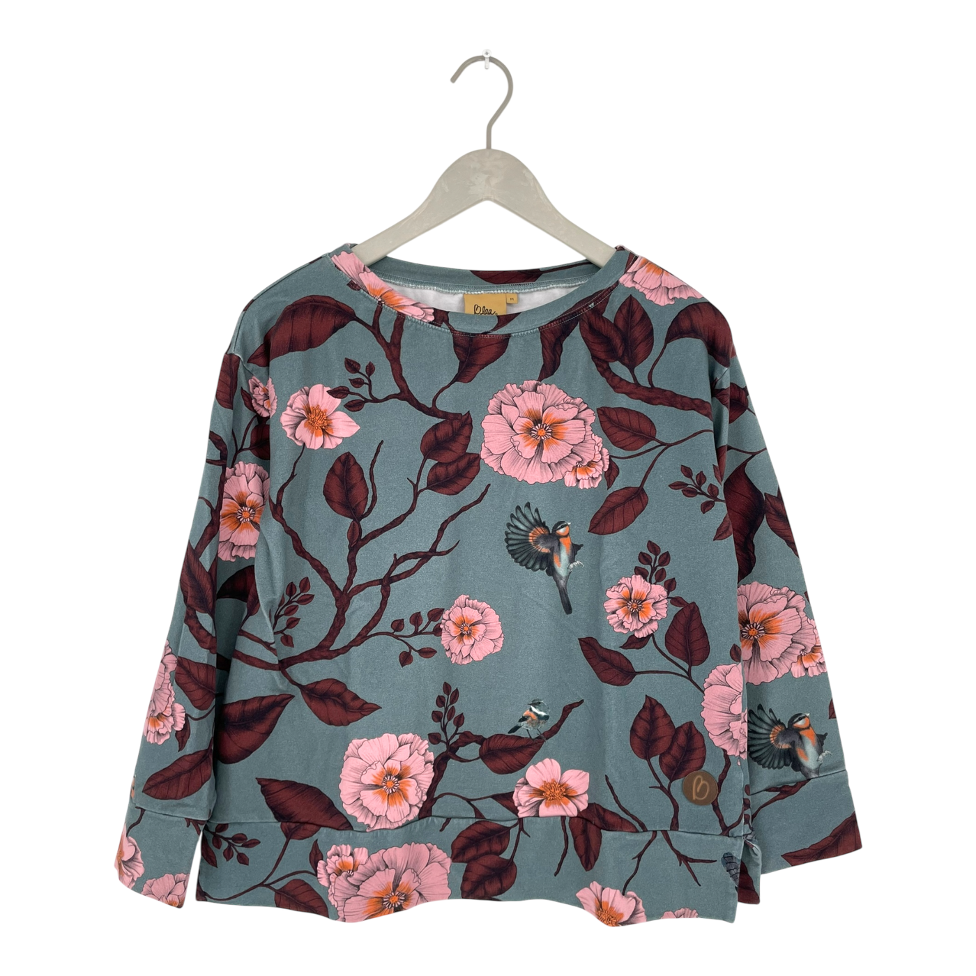 Blaa sweatshirt, flowers | woman M