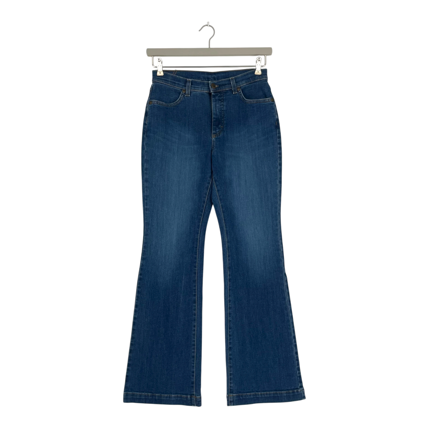 Very Nice caramel flare capri jeans, denim blue | W28 L31