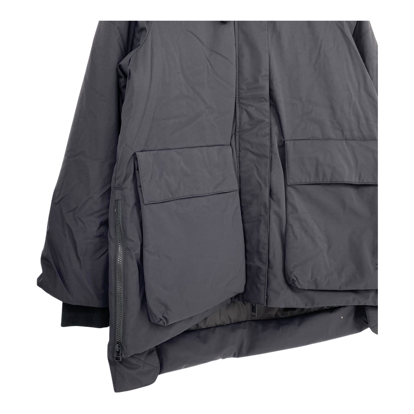 Embassy of Bricks and Logs lami short parka jacket, black | unisex S