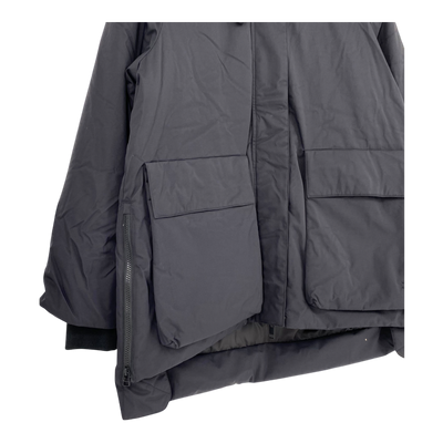 Embassy of Bricks and Logs lami short parka jacket, black | unisex S