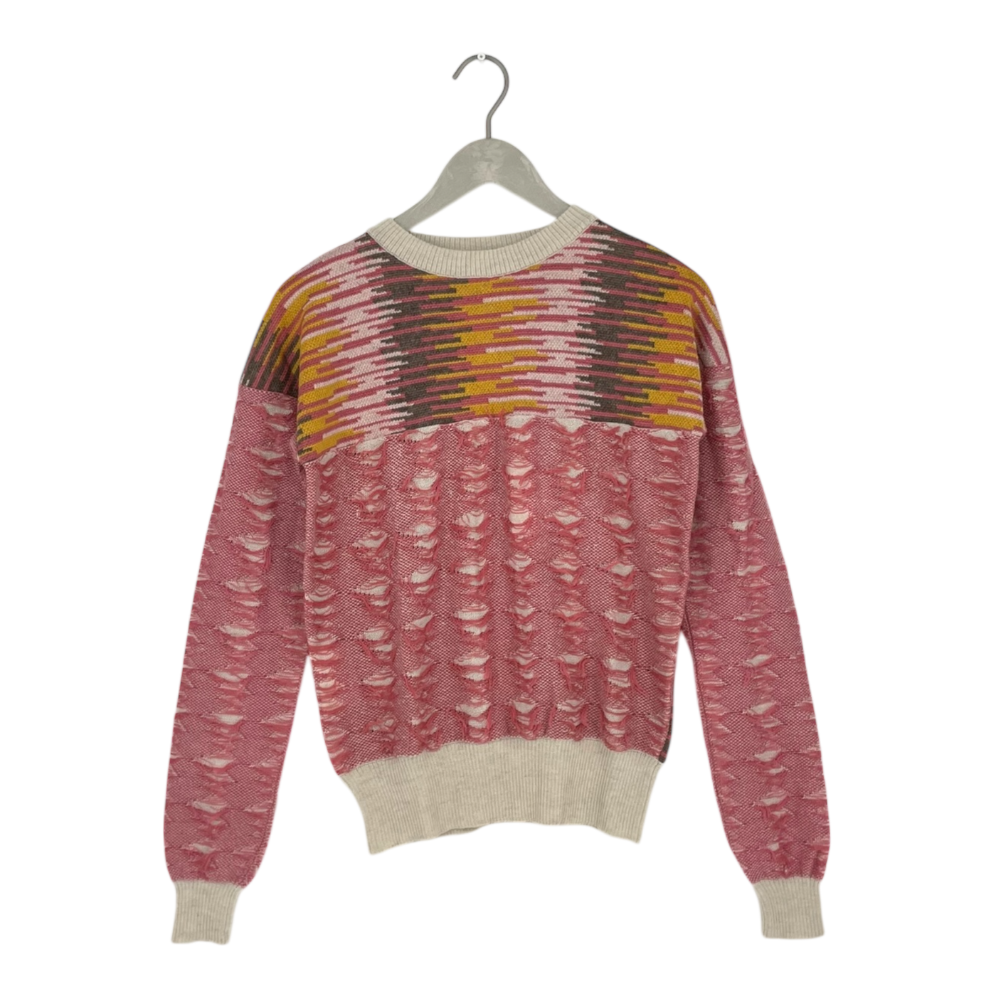 KARINFRAIDENRAIJ bello knitted sweater, multicolor/salmon pink | woman M