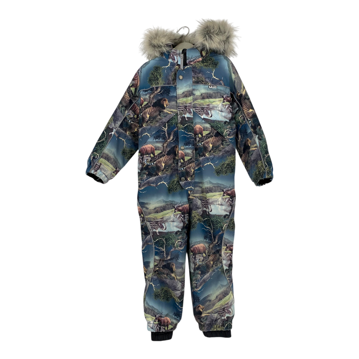 Molo polaris fur winter overall, animals | 110cm