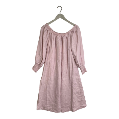 Bypias linen dress, rose | women M