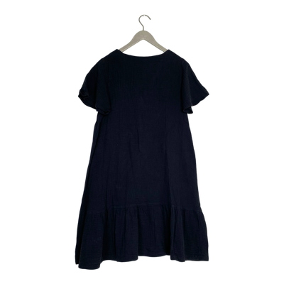 Kaiko muslin frill button dress, black | woman S