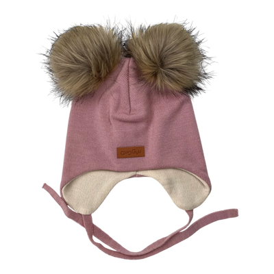 Gugguu merino furry beanie, mauve aurora | 52/54cm