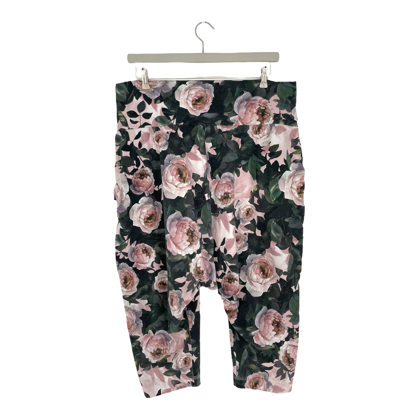 Ommellinen cropped harem pants, roses | woman 3XL