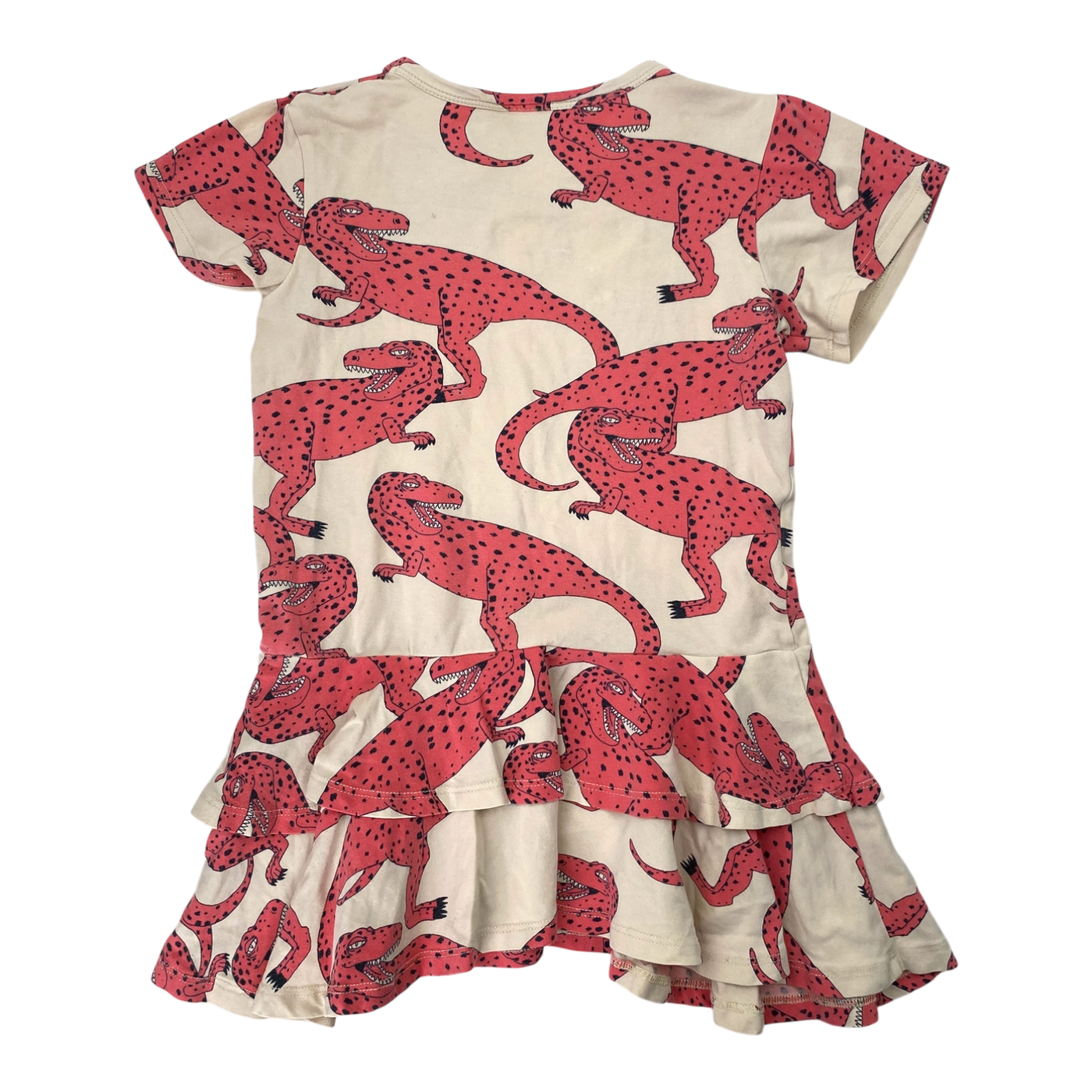 Mini Rodini frill dress, dinosaur | 104/110cm
