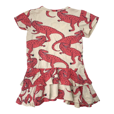 Mini Rodini frill dress, dinosaur | 104/110cm