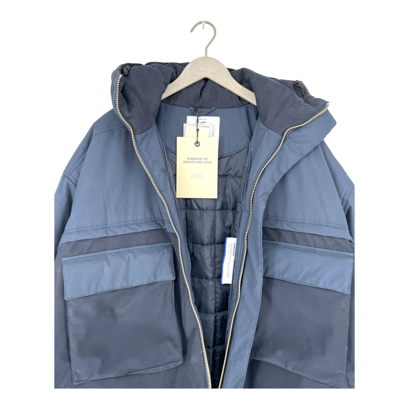 Embassy of Bricks and Logs nybyn utility jacket, dark navy blue | unisex L