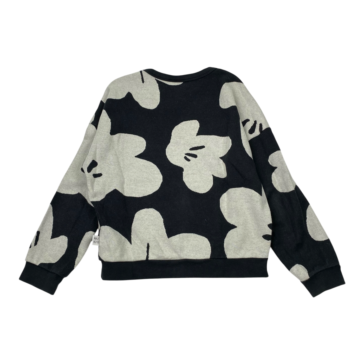 Mainio jacquard knit shirt, black/white | 110/116cm