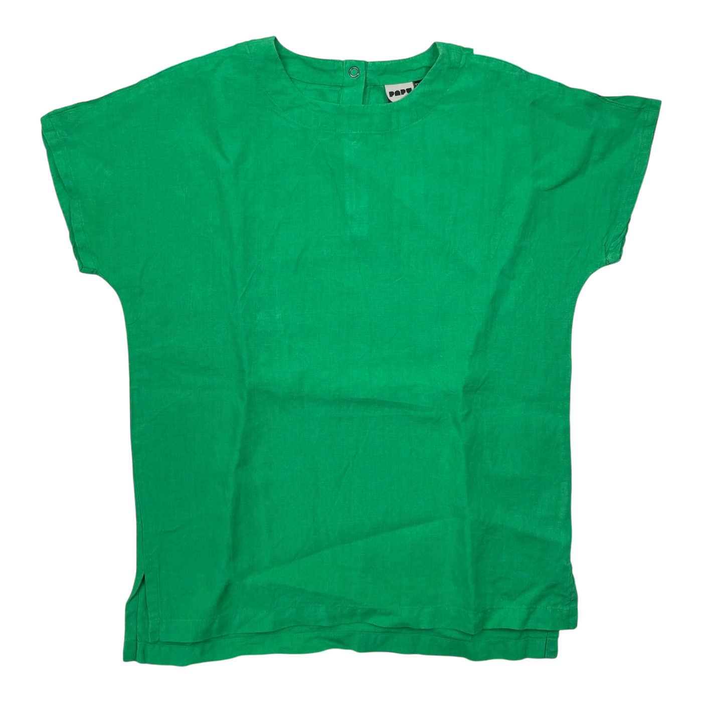 Papu linen t-shirt, lime green | 134/140cm