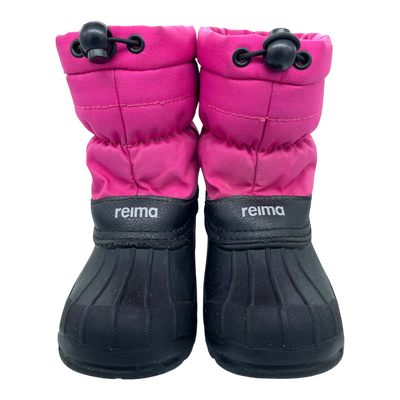 Reima nefar winter duck boots, black/pink | 27