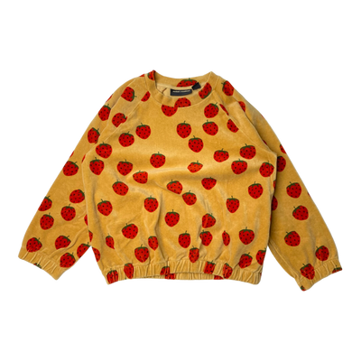 Mini Rodini fleece shirt, strawberry | 128/134cm