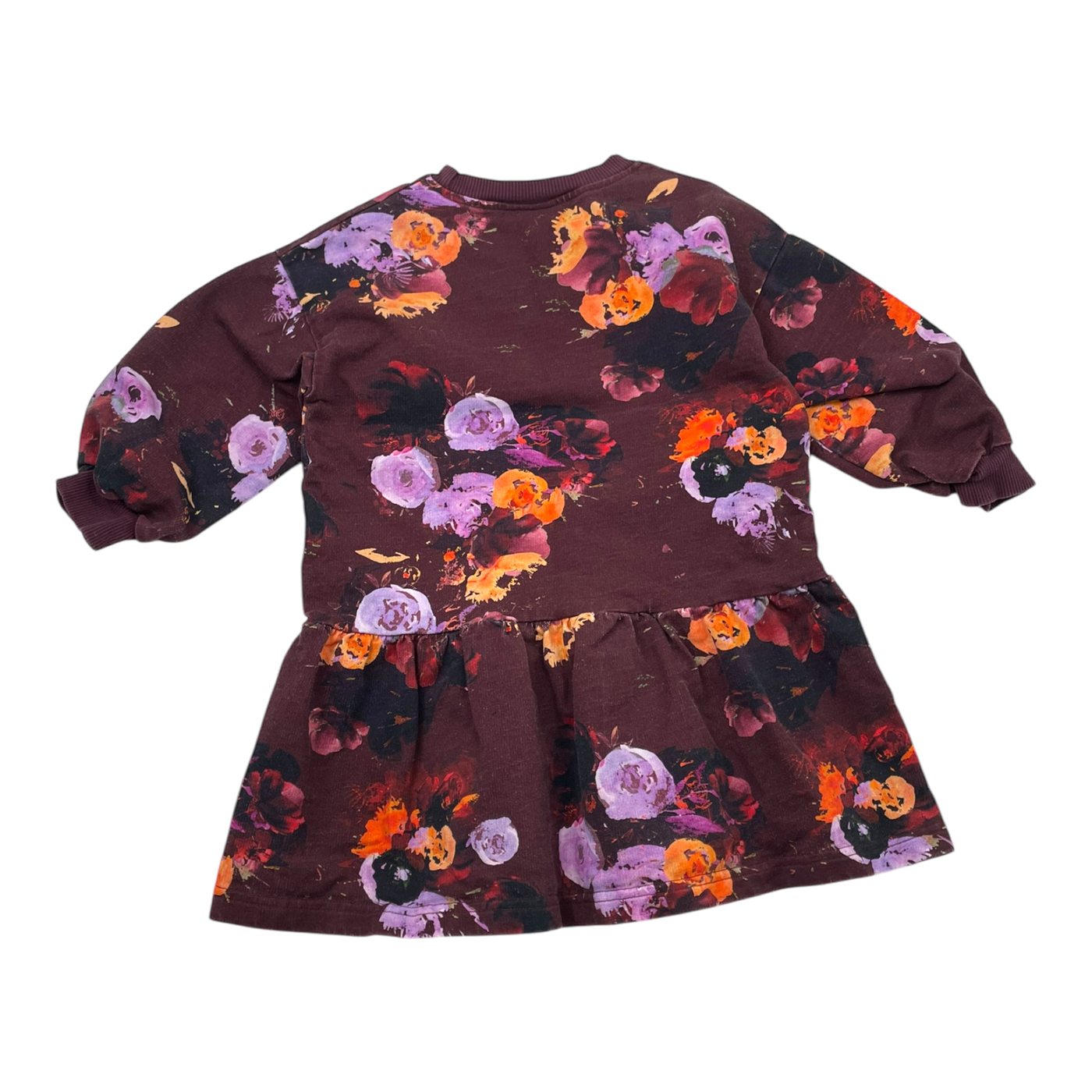 Kaiko sweat dress, flower | 98/104cm