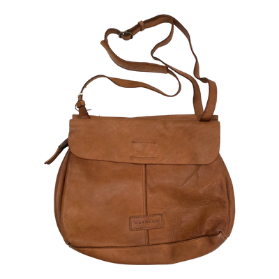 Harold's Bags leather submarine shoulderbag flap M, cognac