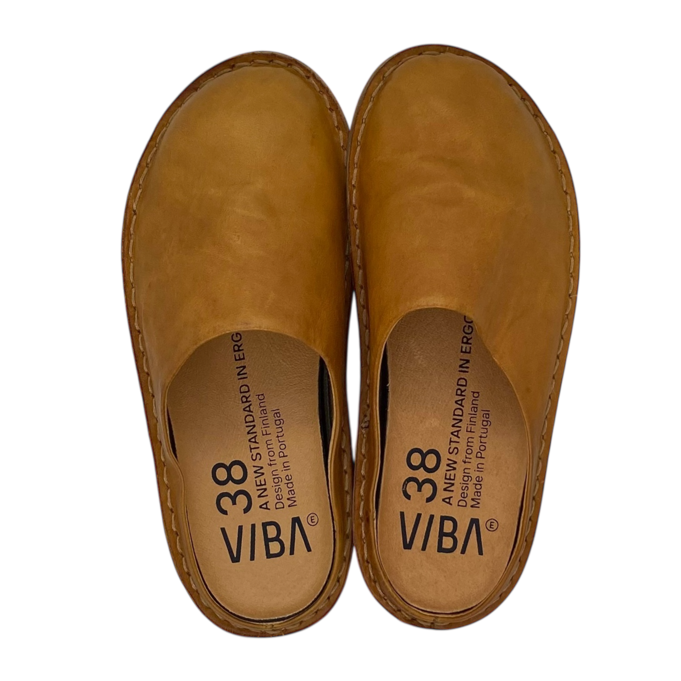VIBAe Roma leather slippers, sunflower yellow | 38