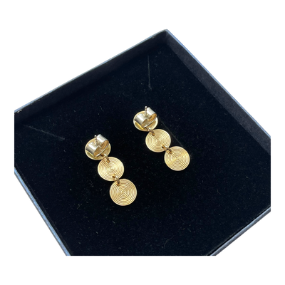Kalevala Koru kosmos earrings, bronze